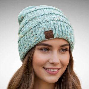 💚 Mint Green Multicolor Beanie